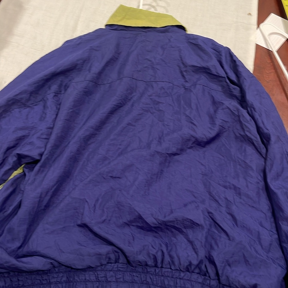 1506111 Vintage 80s Color Block Windbreaker Jacket Retro bright colorful purple - Picture 6 of 8